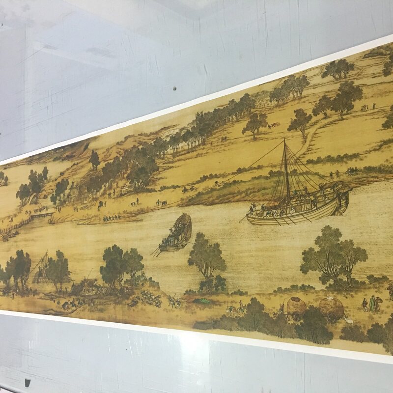 1:1张择端清明上河图十大名画国画艺术微喷古代名画复制品装饰画
