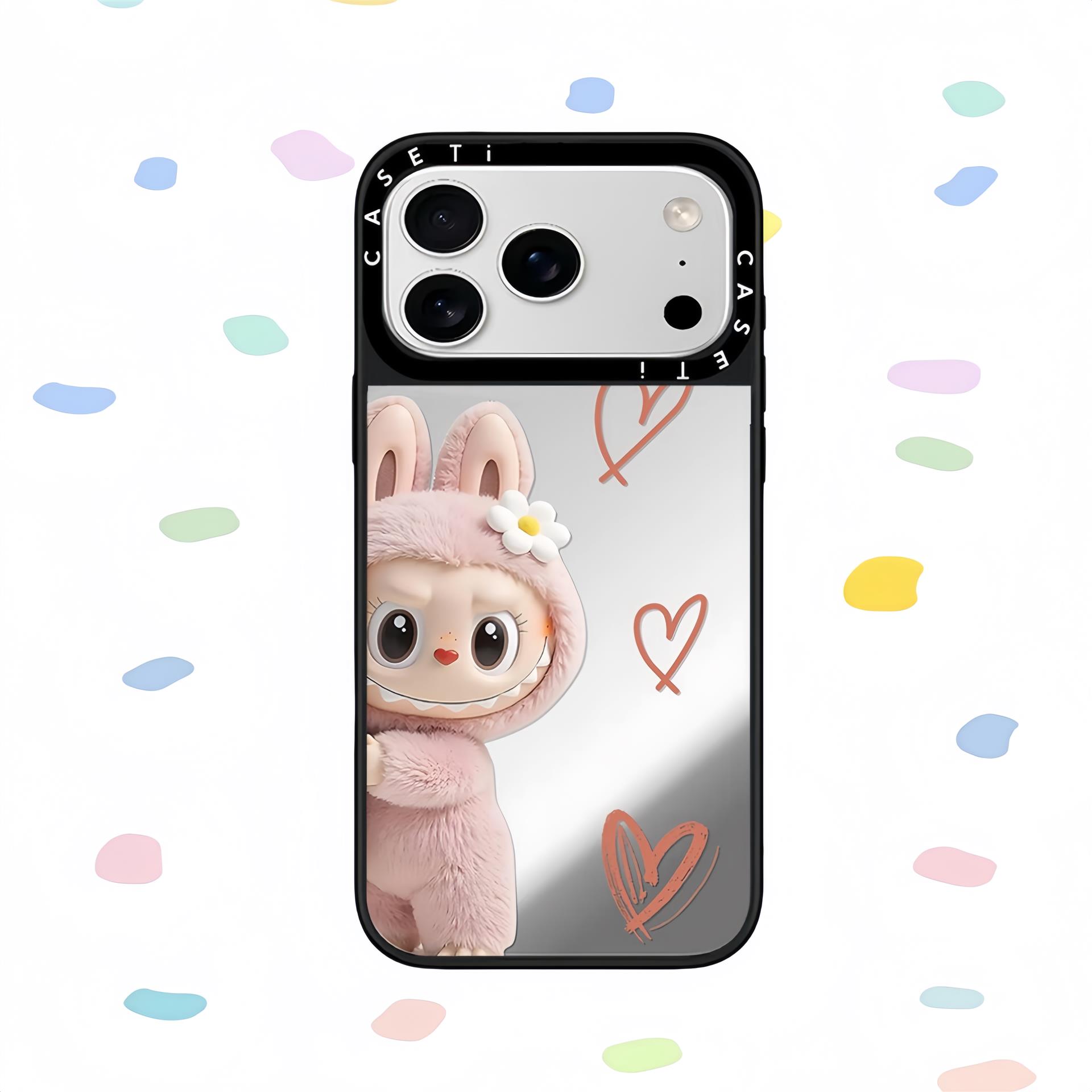 lFY新品联合玩偶白色拉布布适用苹果17promax壳/iphone16promax/15pro/14plus/13pm/12套case的tify