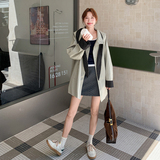 25秋全新现货165格子拼接休闲中长款风衣271P165K248，女装短外套，浙宝165