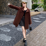 格纹拼接减龄灰色风衣外套女春秋2025新款收腰显瘦气质巨好看大衣，女装风衣，浙宝165