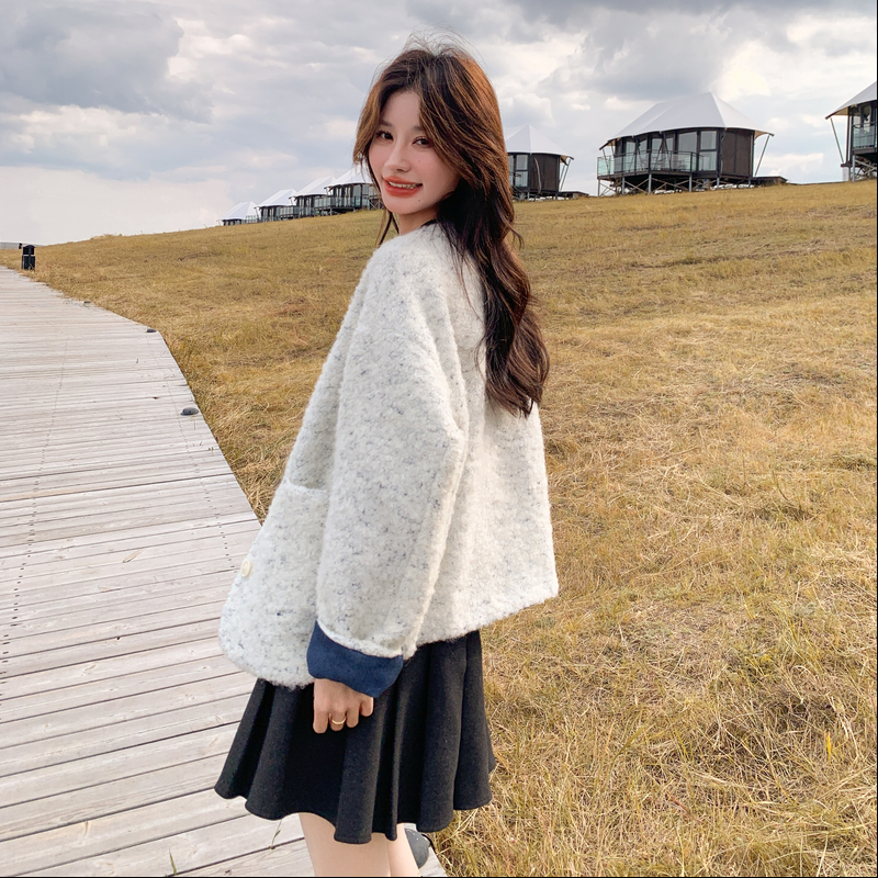 25全新现货165袖口撞色小香风外套287P175K268，女装短外套，浙宝165