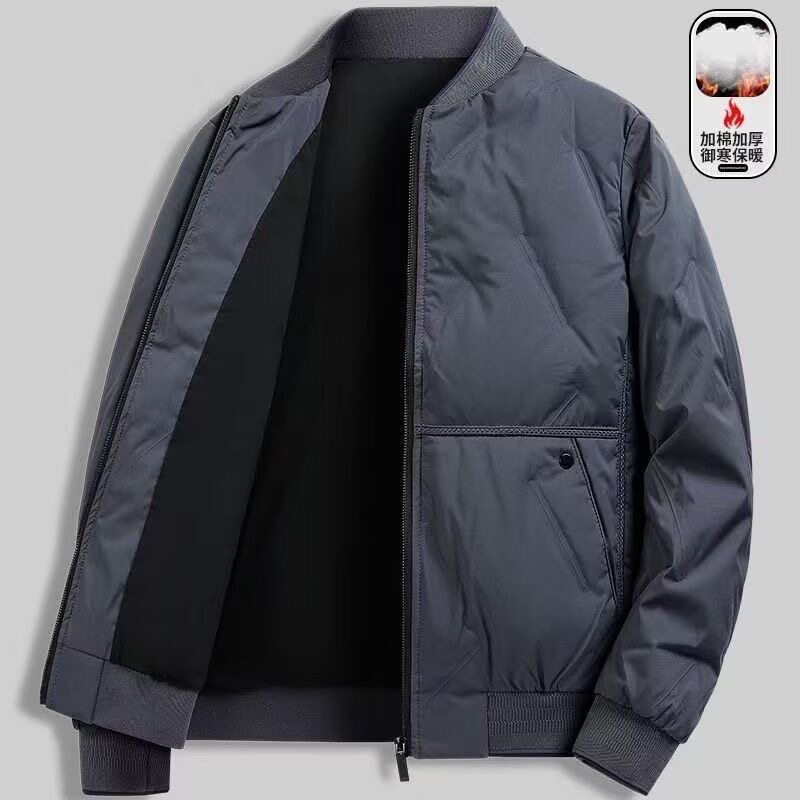 外套尾单加厚保暖羽绒服外贸立领新款短款男士冬装2025宽松秋冬季