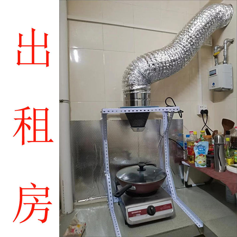 出租房油炸锅排气扇厨房家用换气扇抽风机油烟强力排风扇免打孔