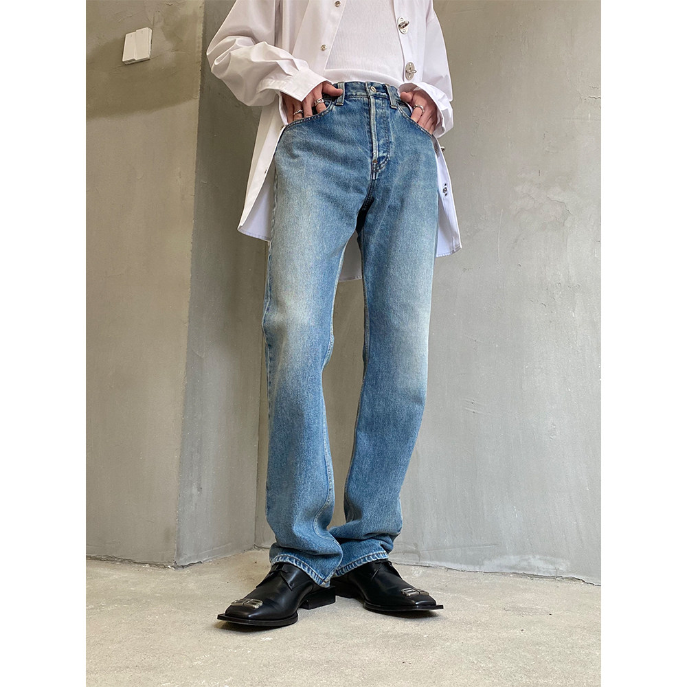 trendywu自制新品基础中性牛仔裤