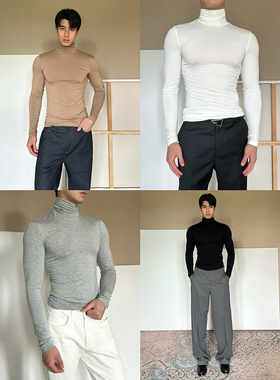 TRENDYWU 基础百搭“帕斯”高领贴肤莫代尔打底弹力修身叠穿T恤