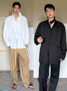 TRENDYWU法式百褶礼服领衬衫