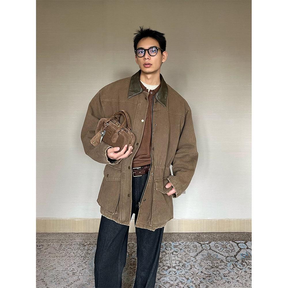 TRENDYWU美式復古水洗工裝夾克