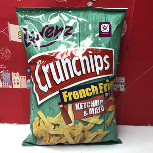 临期波兰进口法式 芝士味原切薯脆片90g膨化零食小吃 番茄蛋黄酱味