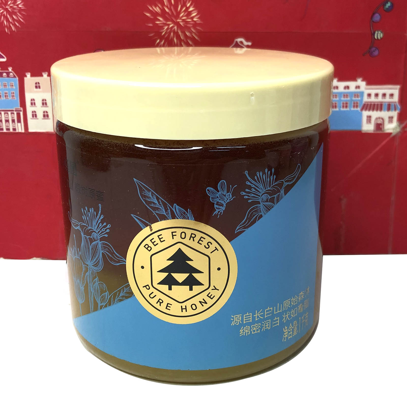 长白山椴树原蜜1kg蜂蜜绵密润白状如膏脂健康滋养冲饮品烘焙甜品