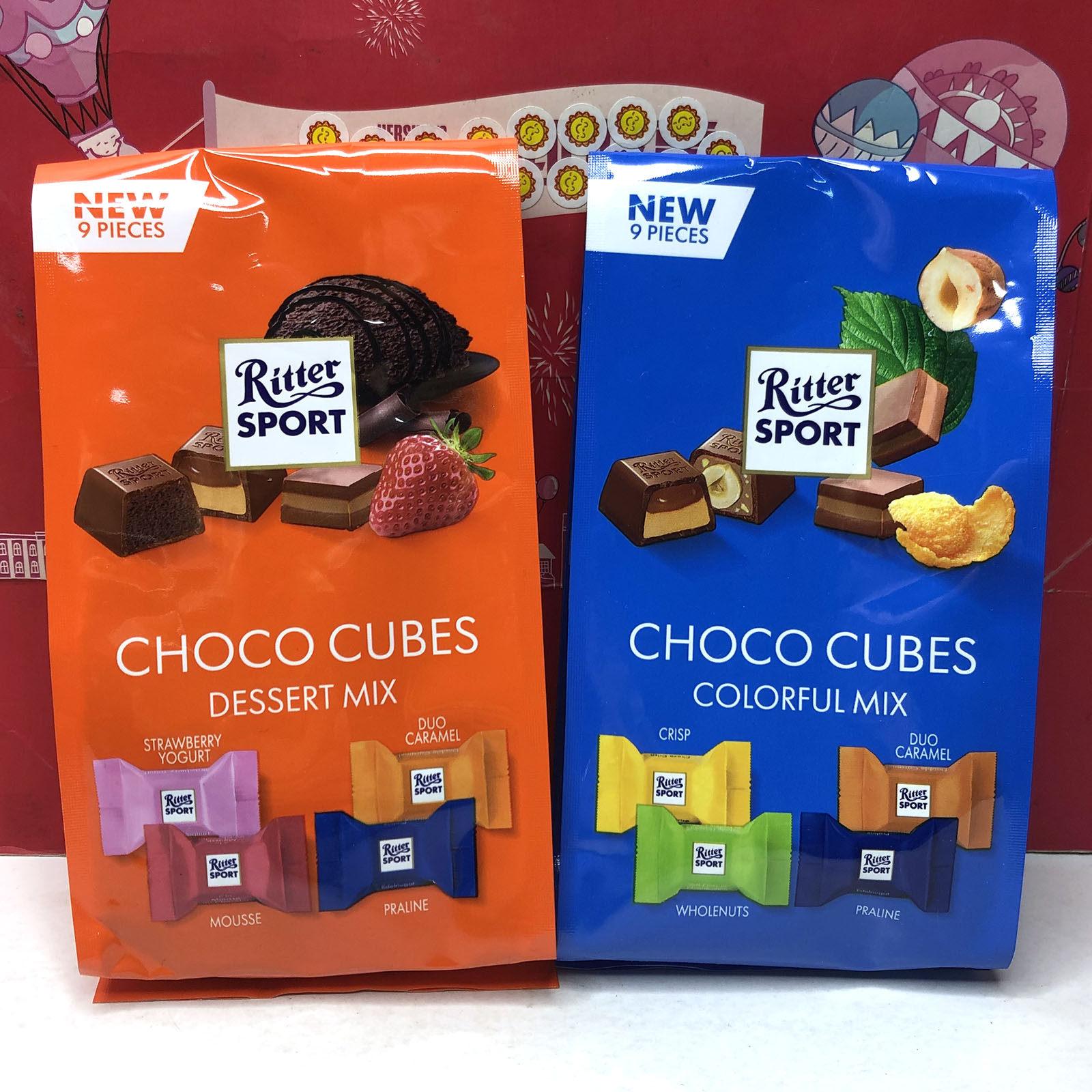 临期 德国进口软心立方夹心酸奶味/什锦巧克力72g独立装零食