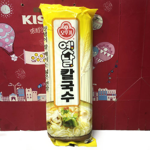 临期特价 韩国进口不倒翁传统刀切面500g煮面面条