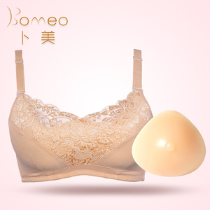 卜美义乳文胸二合一套装乳腺术后抹胸假乳文胸 3601MT