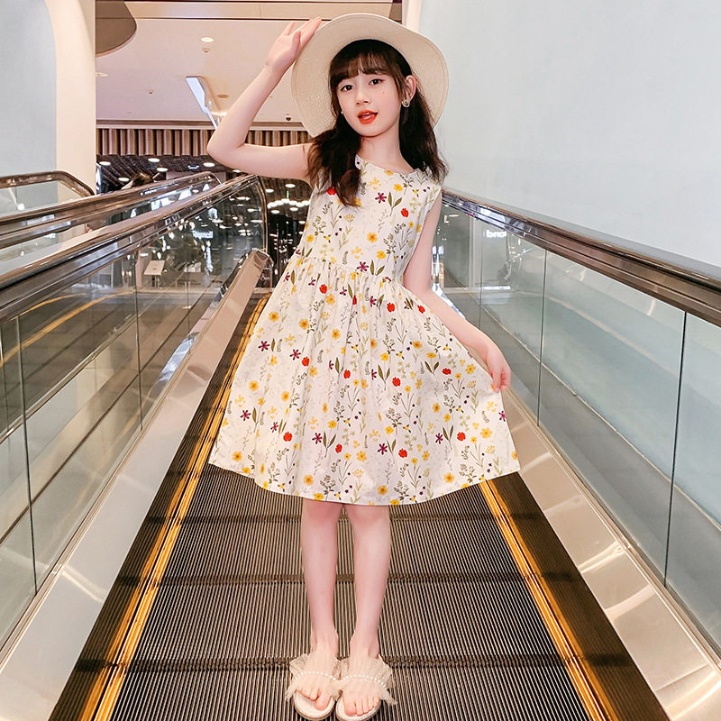 女童夏季全棉连衣裙碎花纯棉公主