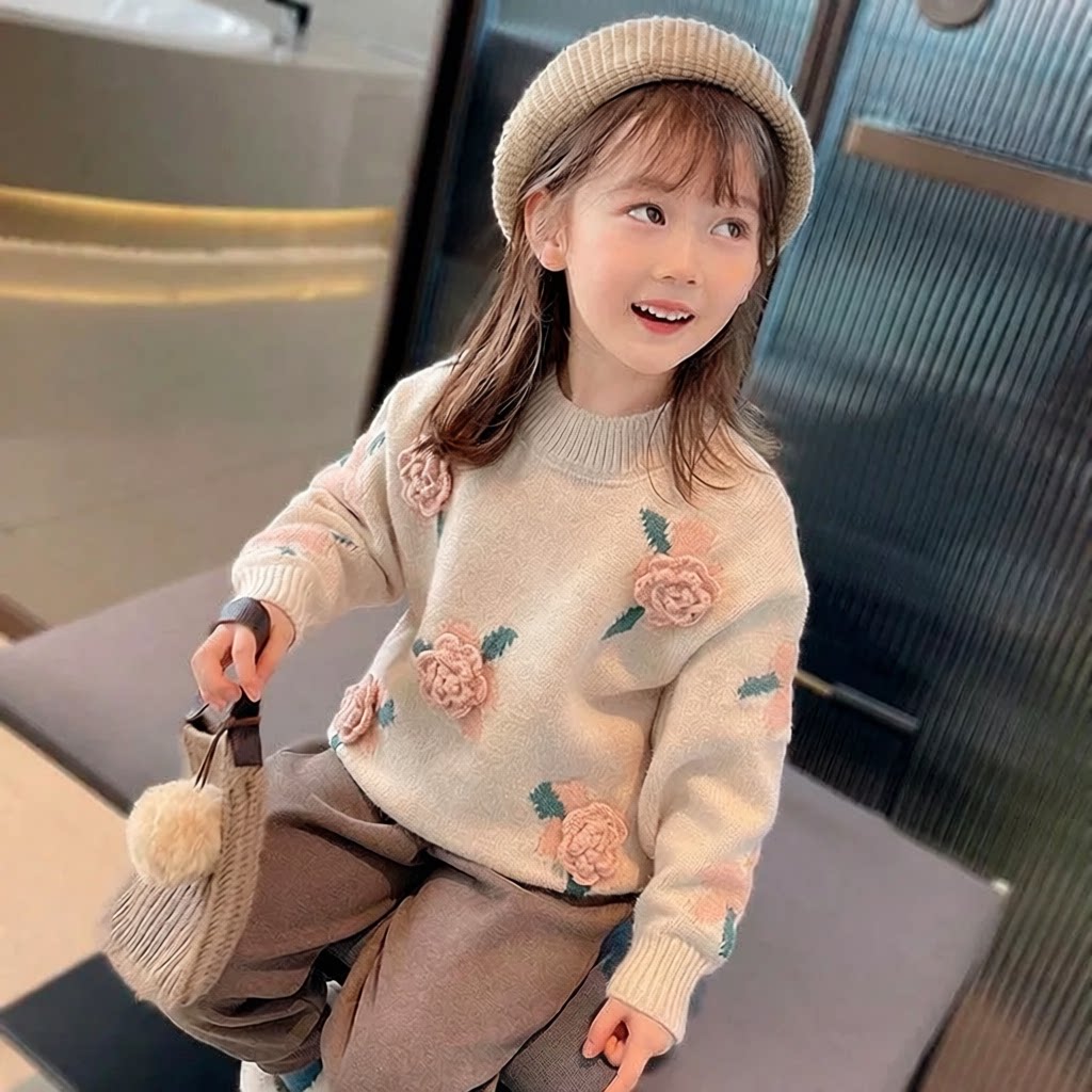 女童毛衣秋冬新款洋气时髦女孩