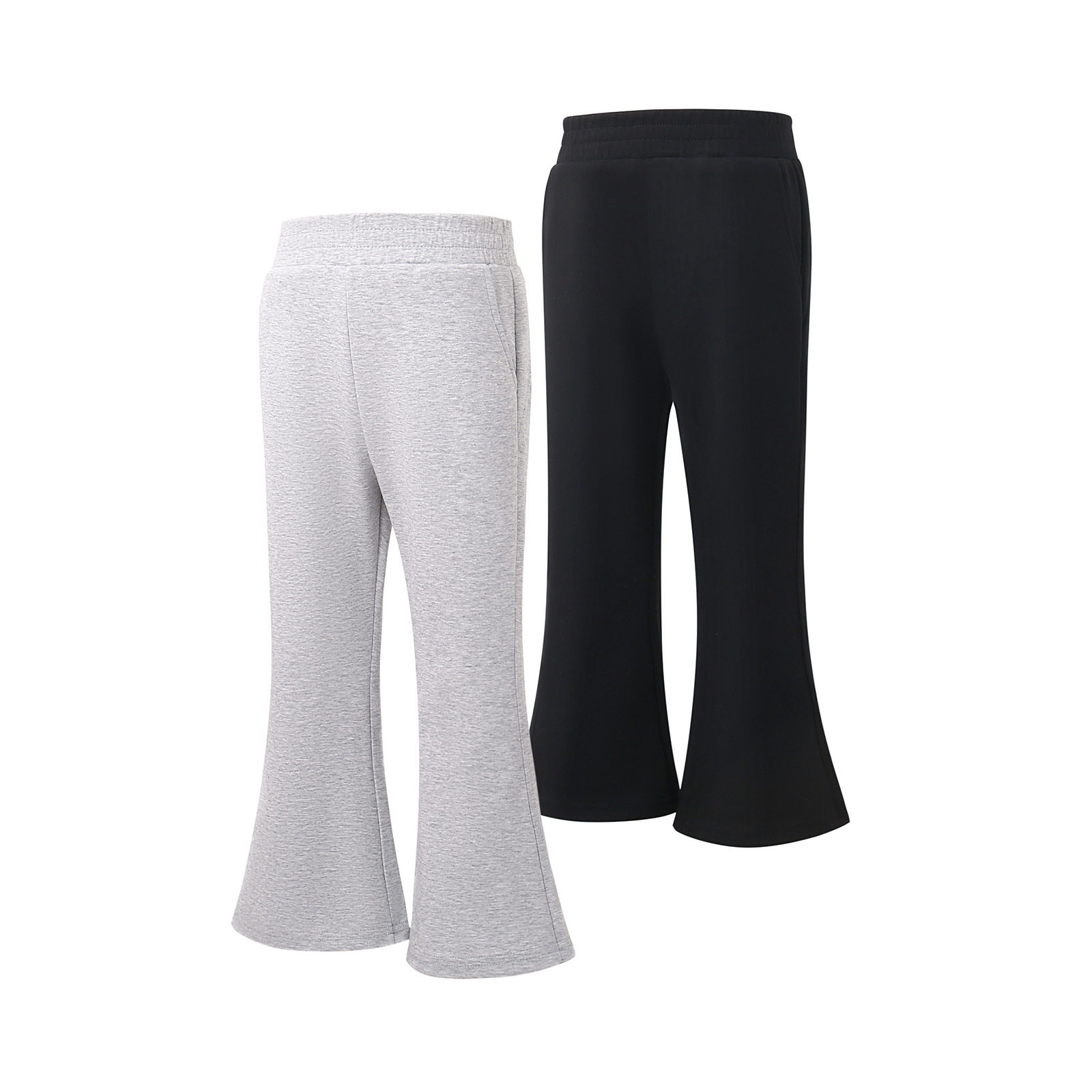 喇叭裤女童春季薄款2026新款春装儿童微喇裤春秋黑色大童运动裤子