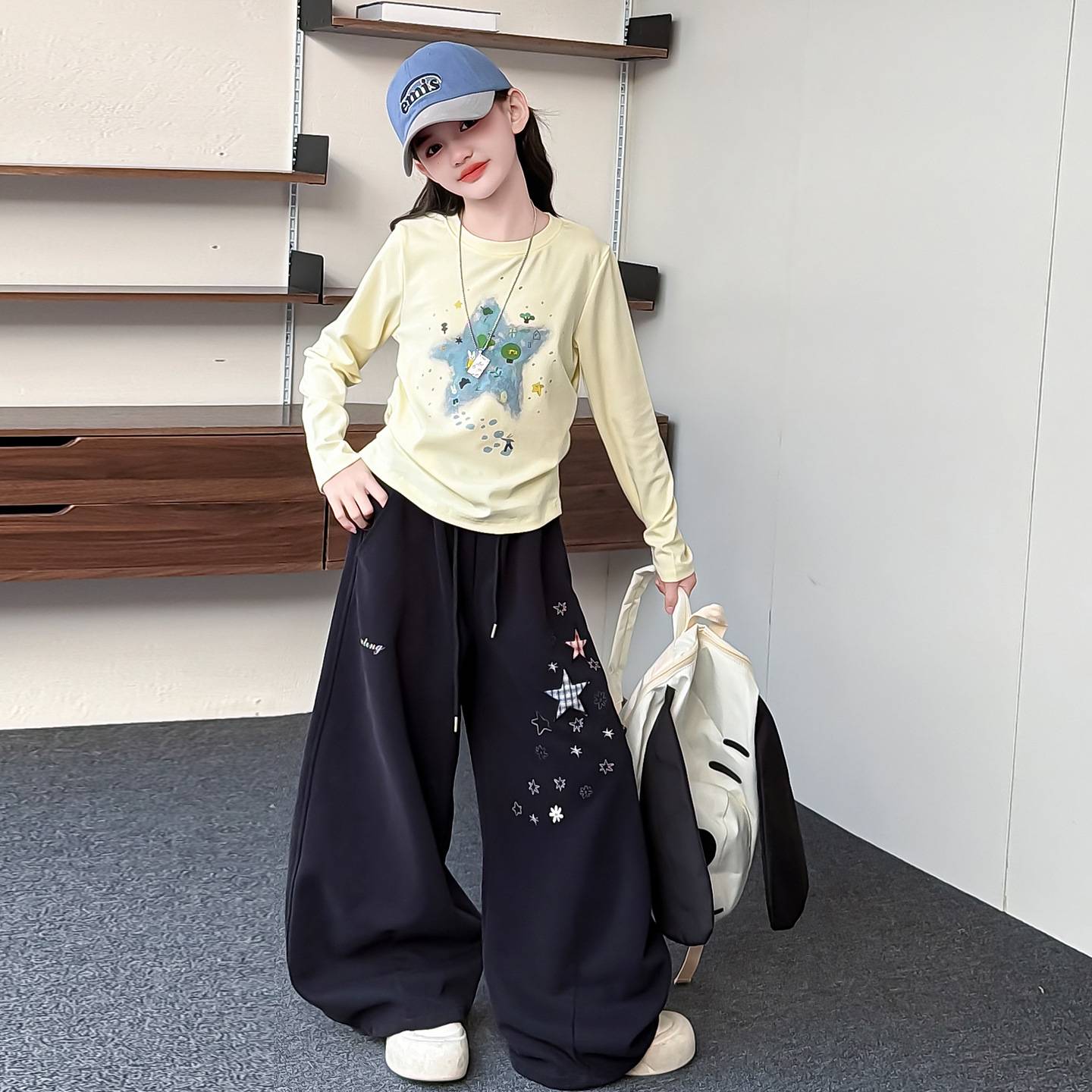 女童潮酷套装秋装2026新款女大童