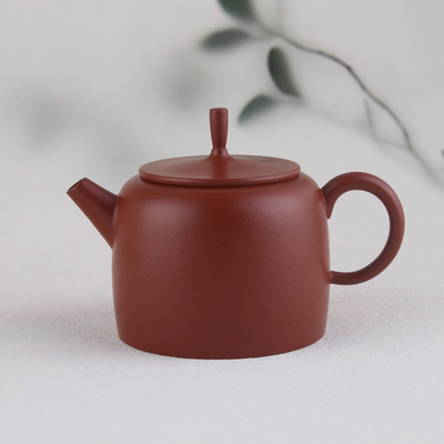 【张银超.清风】潮州朱泥手拉壶全手工泡茶壶黑金刚紫泥茶壶冲罐