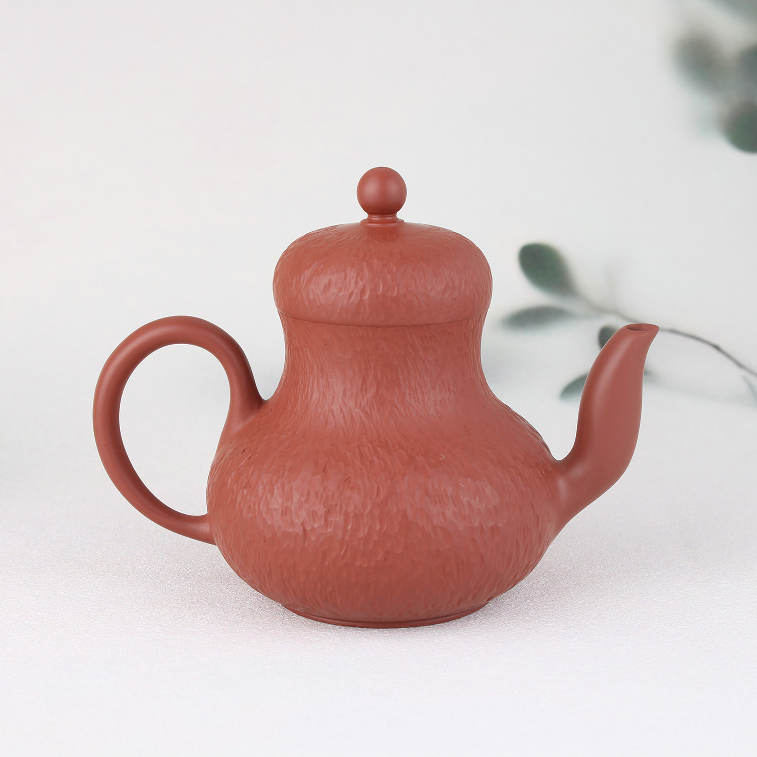 潮州朱泥手拉壶章思林陈年老朱泥纯手工茶壶跳刀思婷茶冲罐泡茶壶