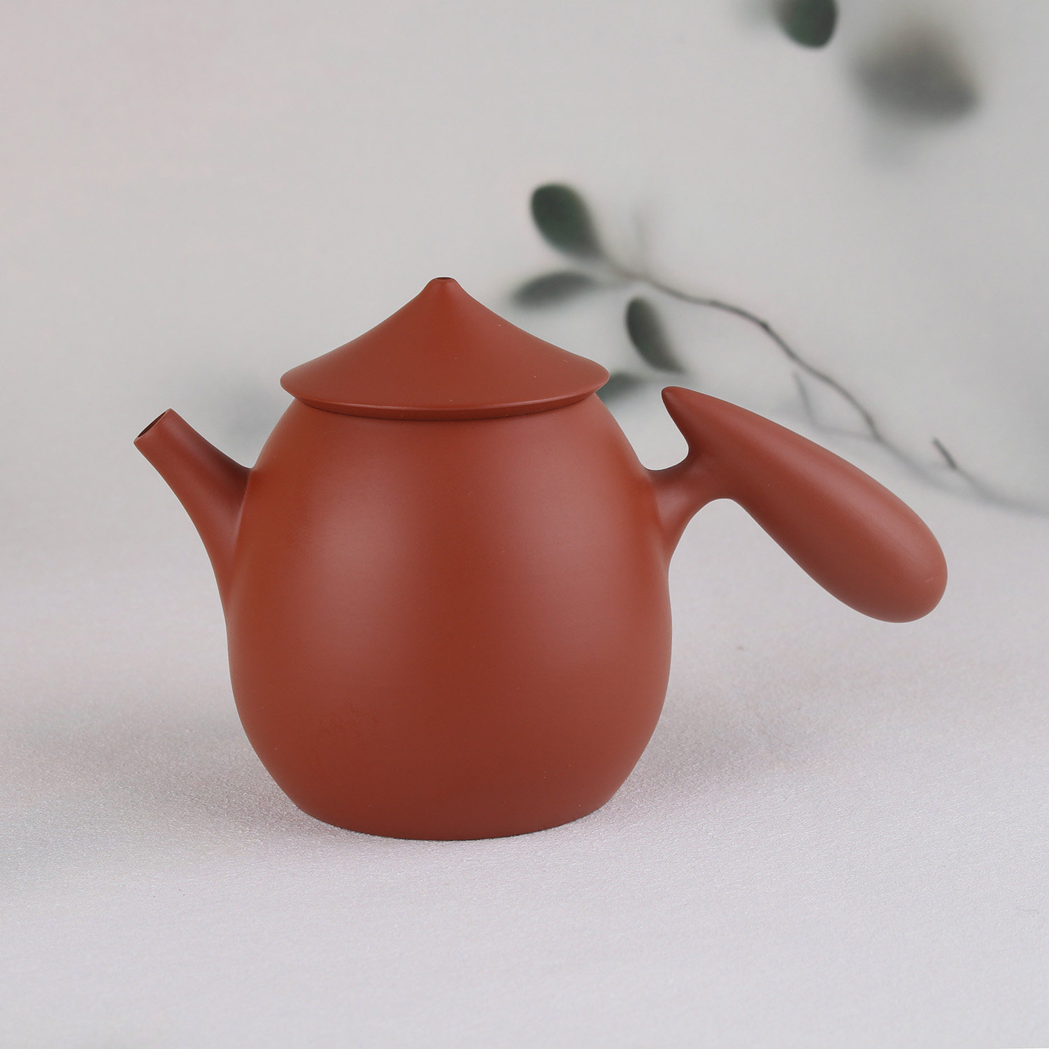 【吴炫杰.侠客】潮州朱泥手拉壶全手工工夫茶壶单丛茶冲罐155cc