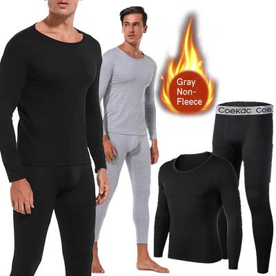 Long Johns Thermal Underwear for Men Fleece Lined Base Layer