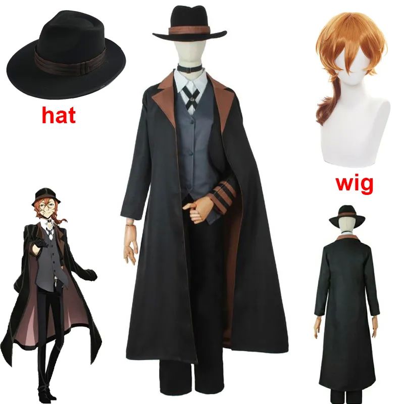 Bungou Stray Dogs Men Women Nakahara Chuuya Cosplay Costume