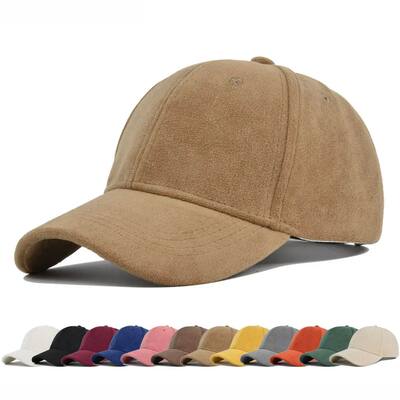 Fashion Suede Baseball Caps For Men Women Autumn Winter Soli