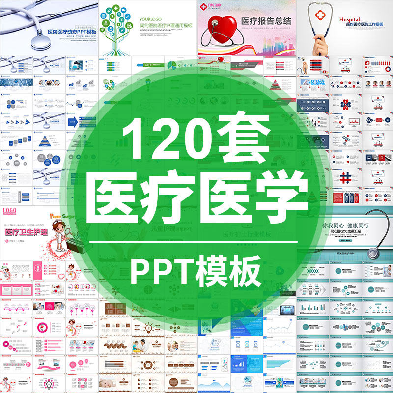 医学医疗医生护士护理医院工作计划年终总结汇报ppt动态静态模板