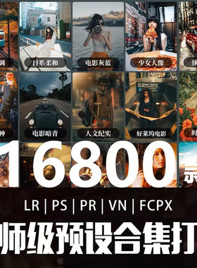 lr预设ps滤镜pr调色lightroom人像磨皮lut插件日系婚礼胶片合集