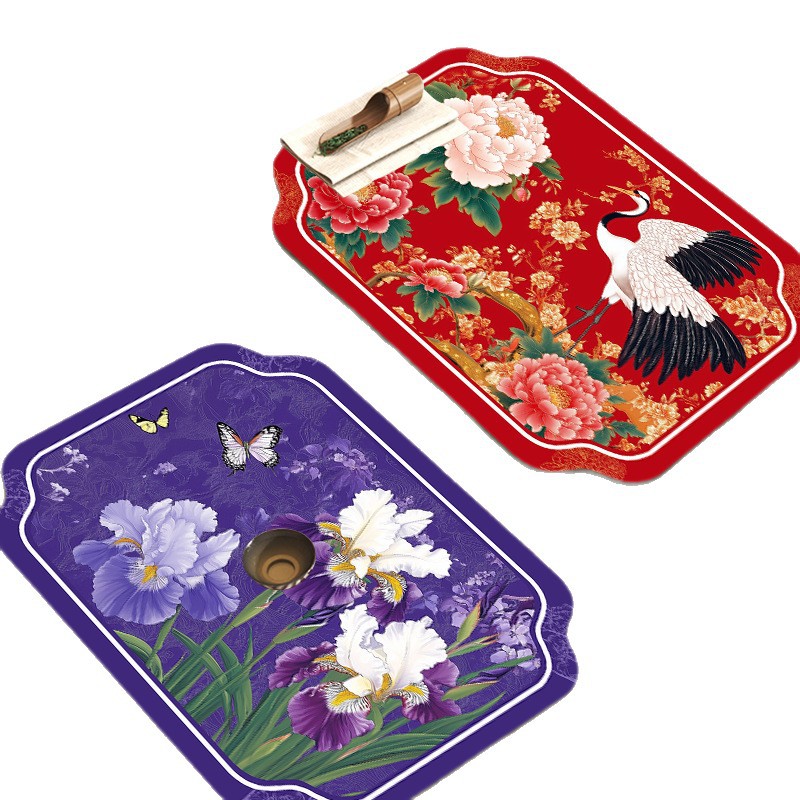 莫奈花园油画花卉软软硅胶地垫