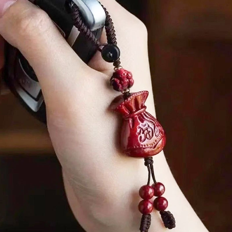 【先生推荐】红纱沙砂钱袋子代代有财挂件招财2025蛇年款十二生肖