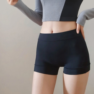 高腰冰丝无痕女平角内裤安全裤二合一防走光抗菌透气全棉裆四角裤