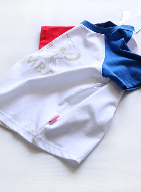 【105-145】中大童纯棉白色短袖中大男孩夏季全棉短袖T恤原单正品