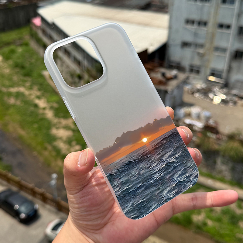 苹果15promax手机壳创意油画海面