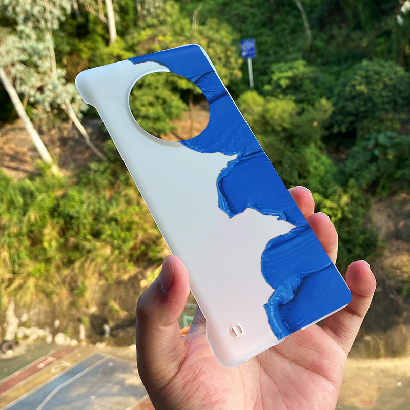 适用华为mate60pro+手机壳个性油画涂鸦mate40epro曲面超薄无边框硬壳mate50磨砂半包外壳套散热不顶膜30epro