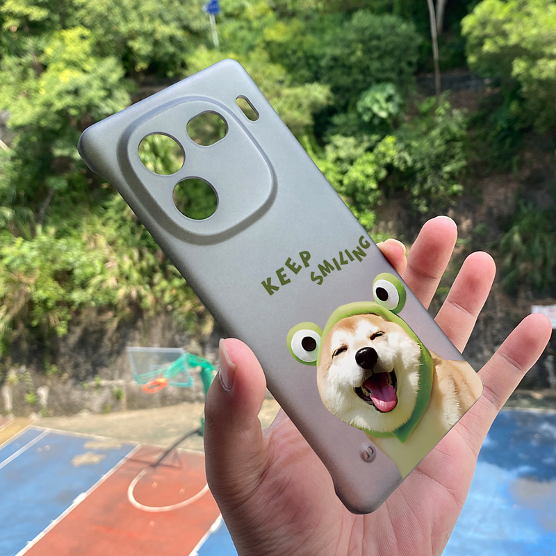 适用于IQOO12pro手机壳可爱小狗iqoo11pro超薄曲面无边框外壳neo9/8pro轻薄半透明外壳iqooz9 turbo情侣男女s
