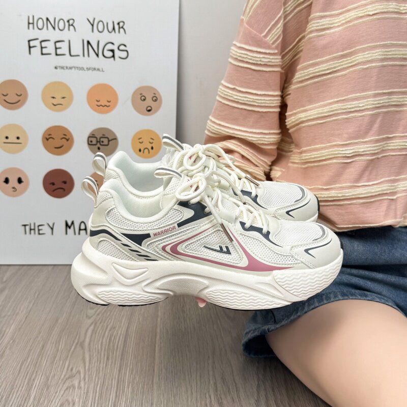 回力厚底老爹鞋女2026秋季新款增高鞋校园白色软底休闲运动鞋5853