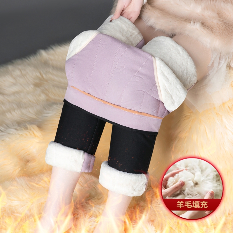 2025新款冬季棉裤女加绒加厚东北防寒羊毛护膝护臀妈妈保暖直筒裤