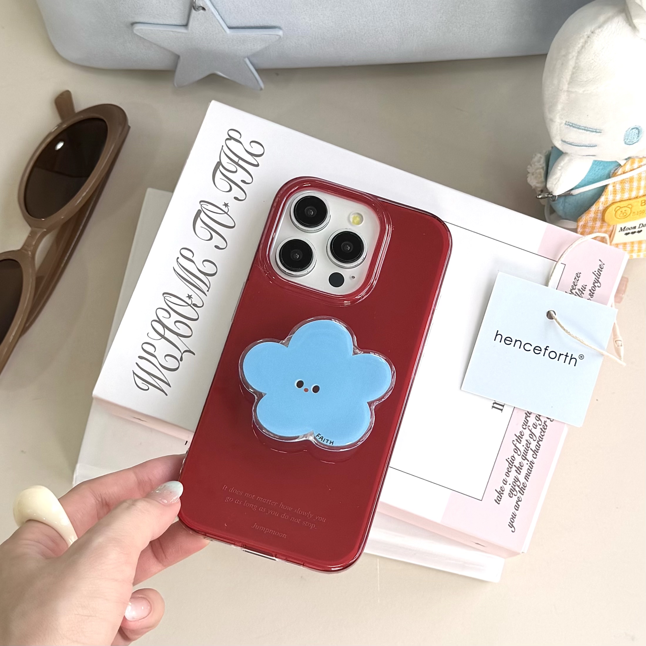 纯色眼睛支架苹果16promax手机壳iPhone15pro手机套ip14pm外壳16p ro保护套13pro max 15por max
