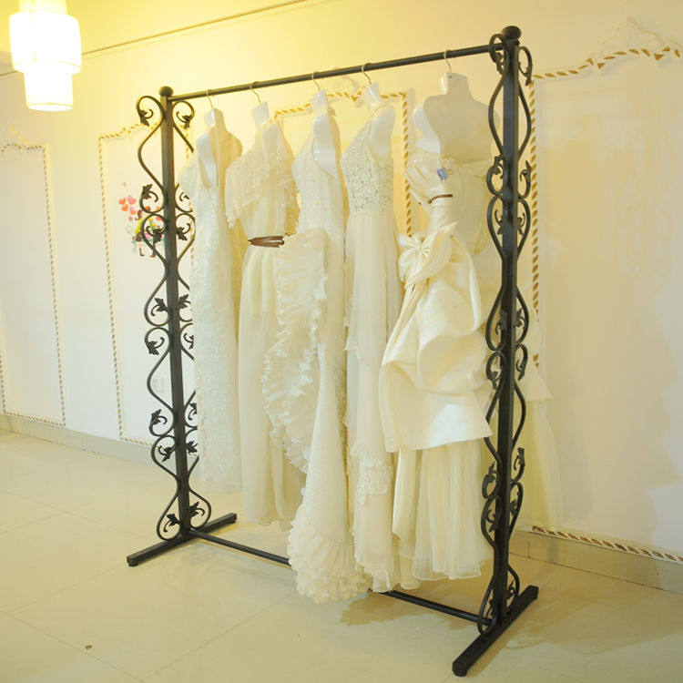 铁艺服装落地式衣帽架婚纱店包邮