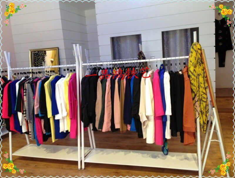 铁艺服装展示架落地男女装挂衣架货架靠墙中岛架陈列架婚纱架包邮