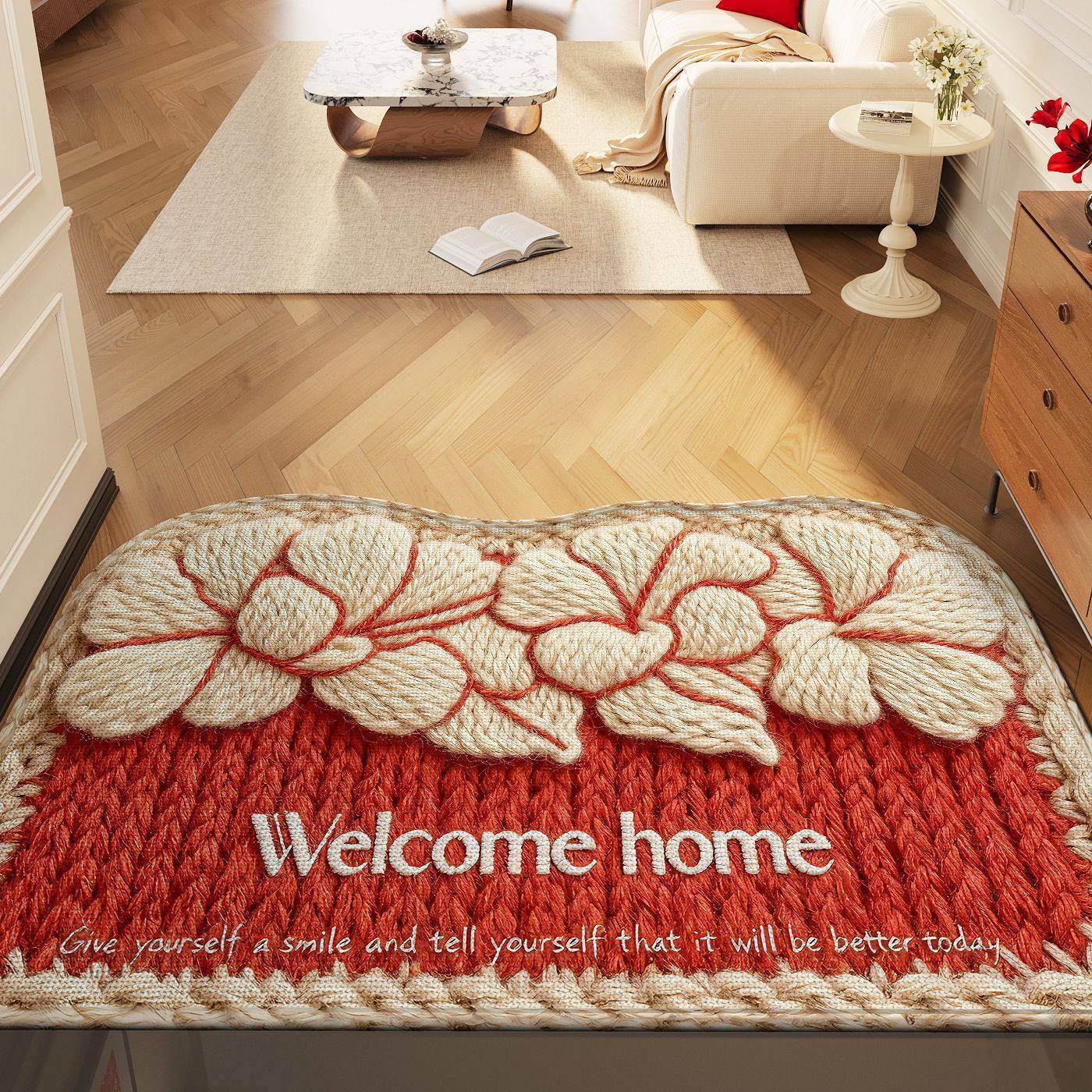 仿毛线法式入户门地垫进门口脚垫防滑吸水小香风玄关垫轻奢地毯子,居家布艺,入户地垫,淘宝优惠券,粉丝福利购,淘宝优惠卷