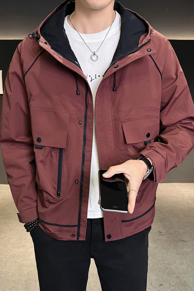店主风2025年春季新款潮牌工装连帽外套男夹克JK9208-P93控149,男装夹克,电商D240-242