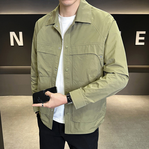 店主风 2025春季新款潮牌外套衬衫领帅气男夹克JK9218-P90 控129图片