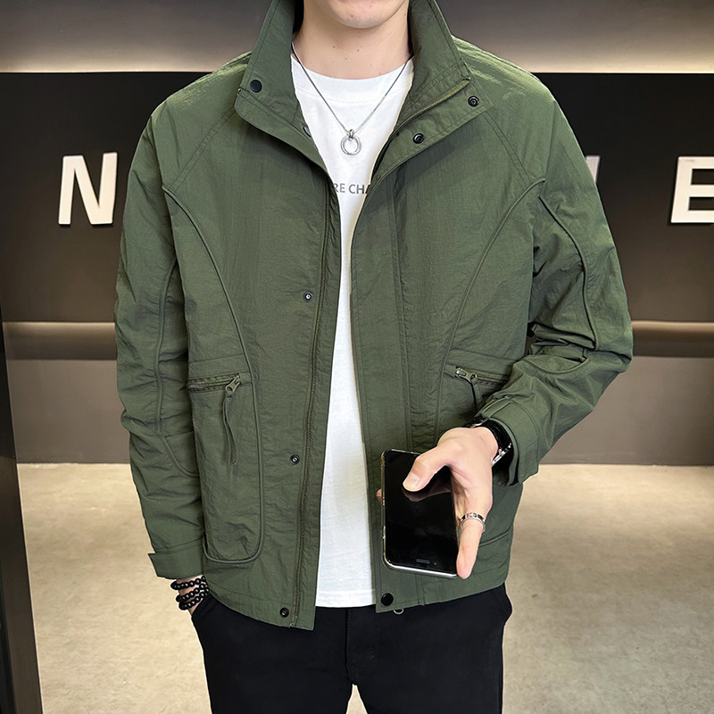 店主风2025年春季新款潮牌外套立领帅气男夹克JK9212-P93控149,男装夹克,电商D240-242