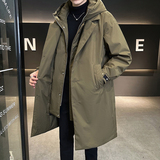 店主风新款白鸭绒男士假两件中长款保暖风衣羽绒服YR8089-P300，男装羽绒服，电商D240-242