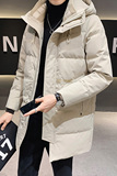 店主风2025年冬装潮牌中长款加厚连帽潮流羽绒服男6666-P180，男装羽绒服，电商D240-242
