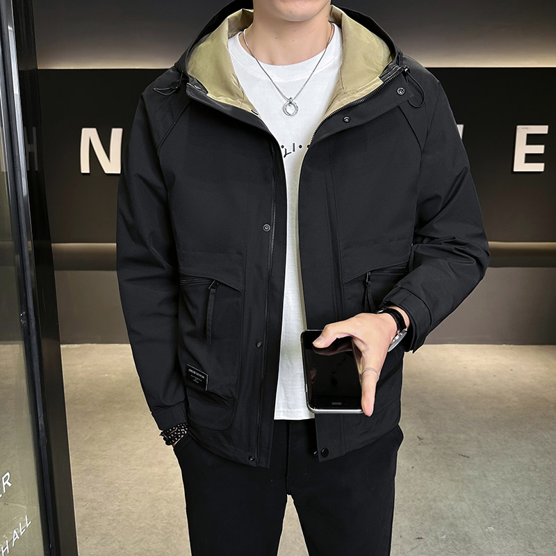 店主风2025年春季新款夹克潮牌工装连帽外套男JK9205-P90控129,男装夹克,电商D240-242
