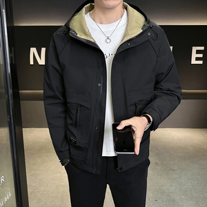 店主风 2025年春季新款夹克潮牌工装连帽外套男JK9205-P90 控129图片