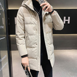 店主风2025年冬装潮牌中长款加厚连帽潮流羽绒服男6666-P180，男装羽绒服，电商D240-242