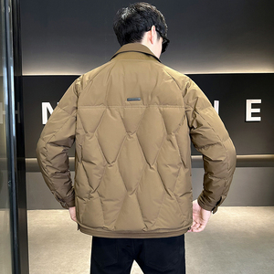 店主风90白鸭绒  2025年设计感外套假两件羽绒服男L6617-P280图片